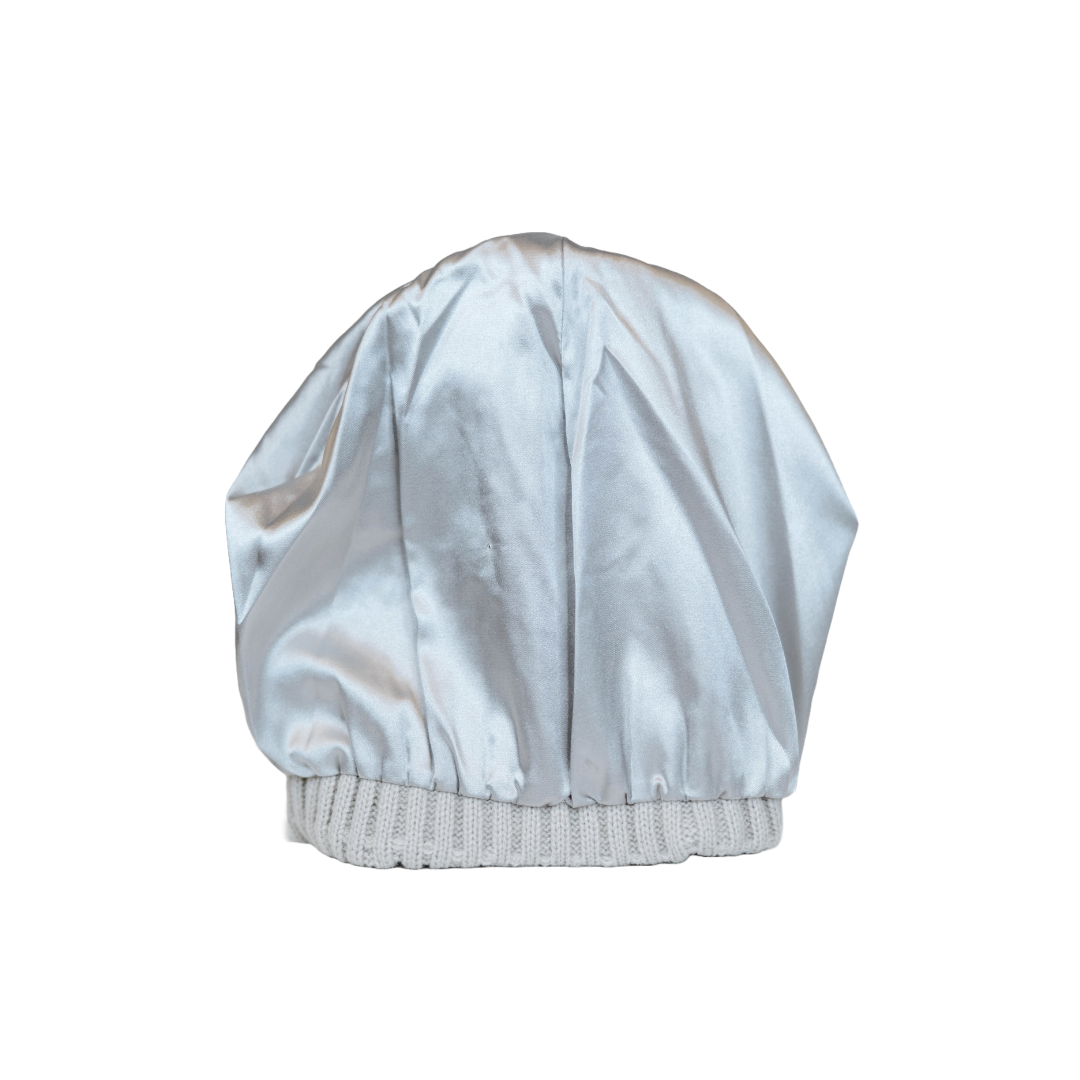 Grey Silk Lined Beanie