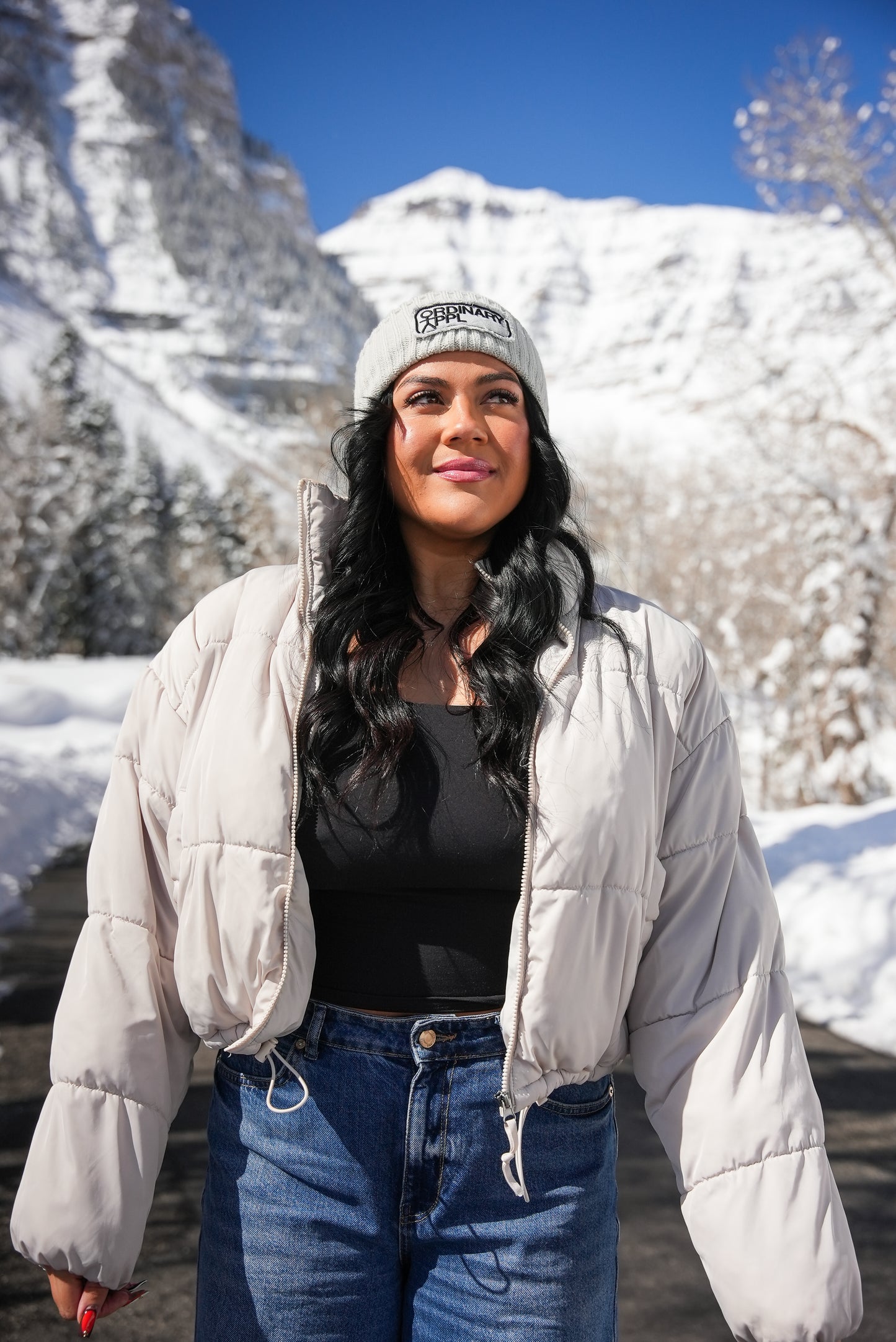 Grey Silk Lined Beanie